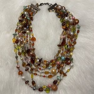 Lia Sophia Multilayered Multicolor Necklace